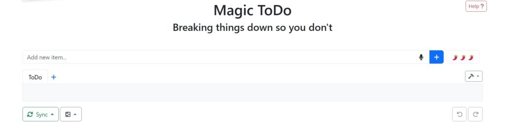 Goblin Tools Magic ToDo interface breaking down an overwhelming task into subtasks for ADHD brains