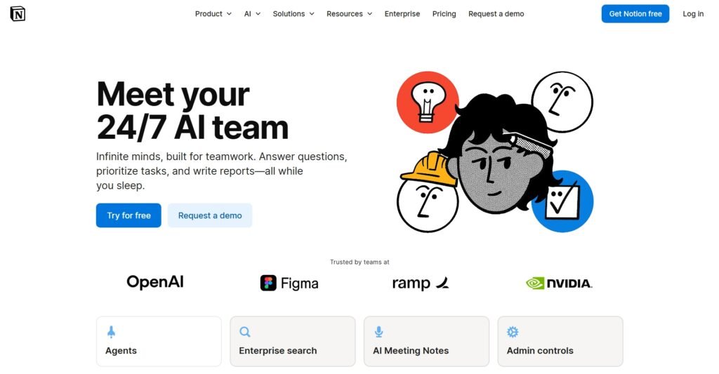 Notion AI interface organizing a chaotic brain dump into structured action items for ADHD adults
