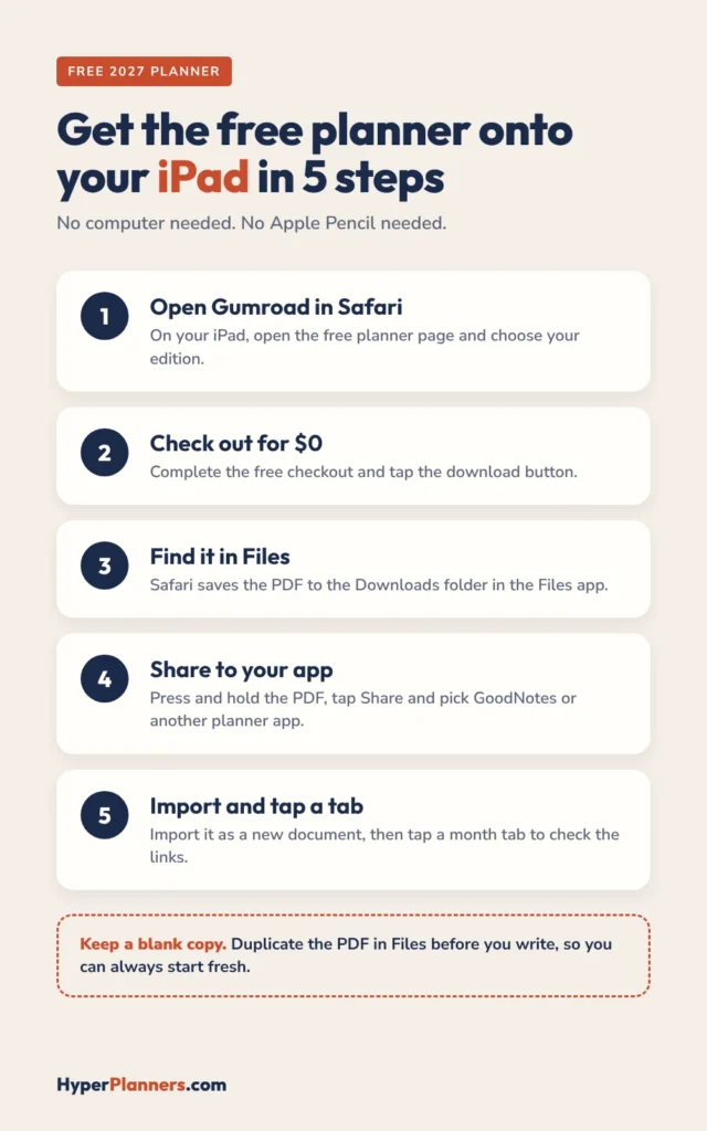 How to download a free digital planner onto your iPad in 5 steps using Safari and the Files app