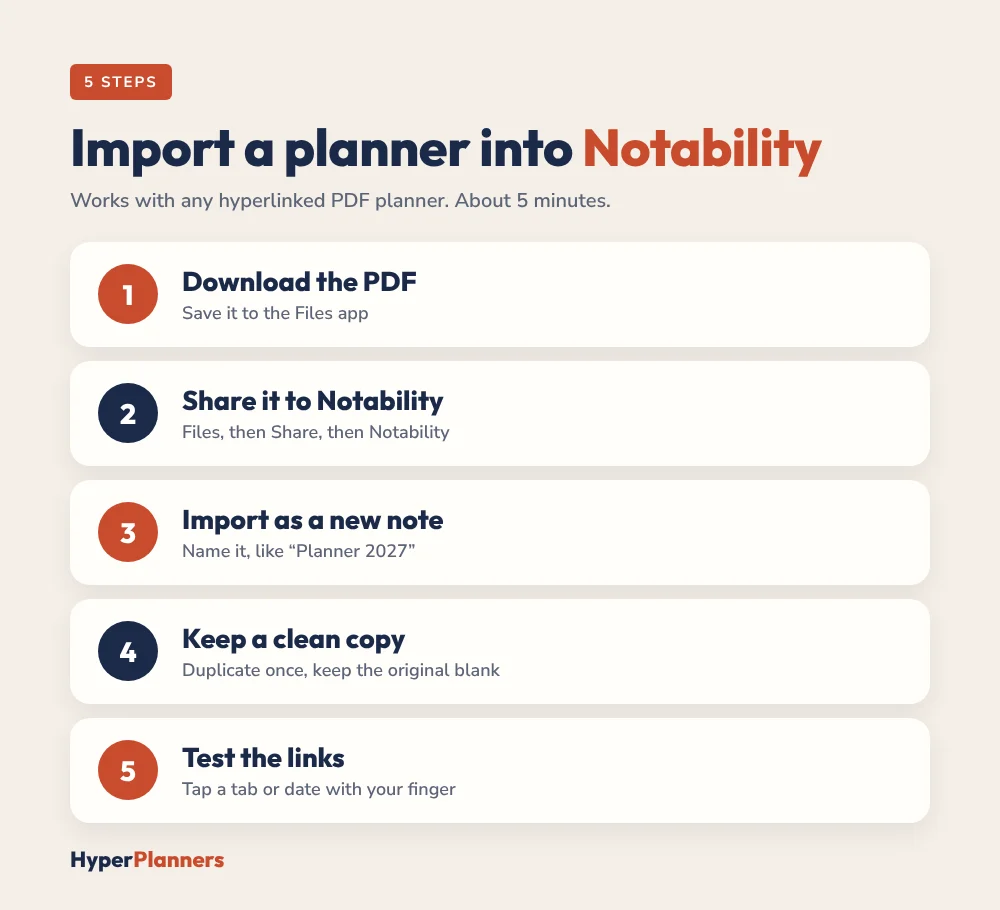 How to import a planner into Notability in 5 steps